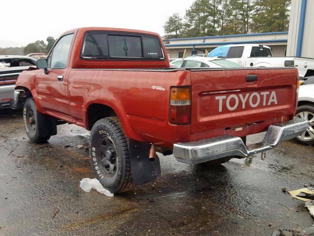 4TARN01P1PZ098400 - 1993 TOYOTA PICKUP 1/2 RED photo 3