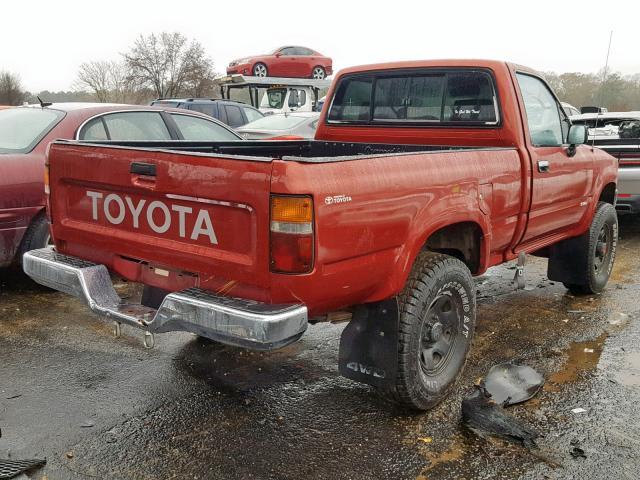 4TARN01P1PZ098400 - 1993 TOYOTA PICKUP 1/2 RED photo 4