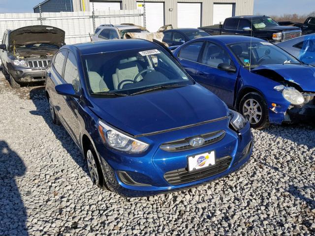 KMHCT4AE7GU052228 - 2016 HYUNDAI ACCENT SE BLUE photo 1