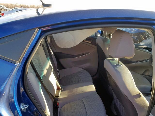 KMHCT4AE7GU052228 - 2016 HYUNDAI ACCENT SE BLUE photo 6