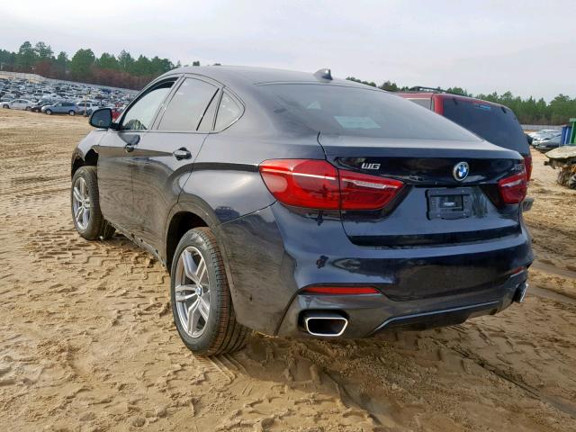 5UXKU2C59K0Z63299 - 2019 BMW X6 XDRIVE3 BLUE photo 3