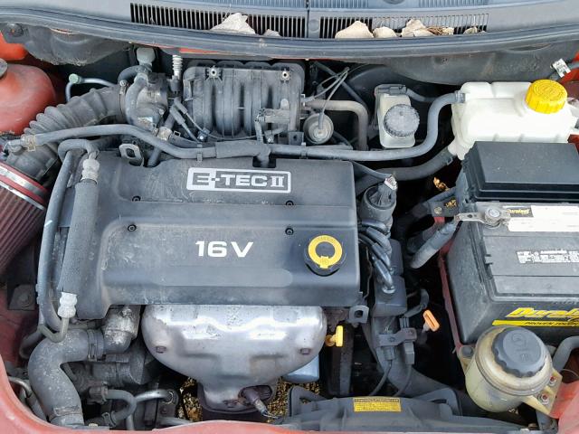 KL1TD56697B155615 - 2007 CHEVROLET AVEO BASE Бордовый фото 7