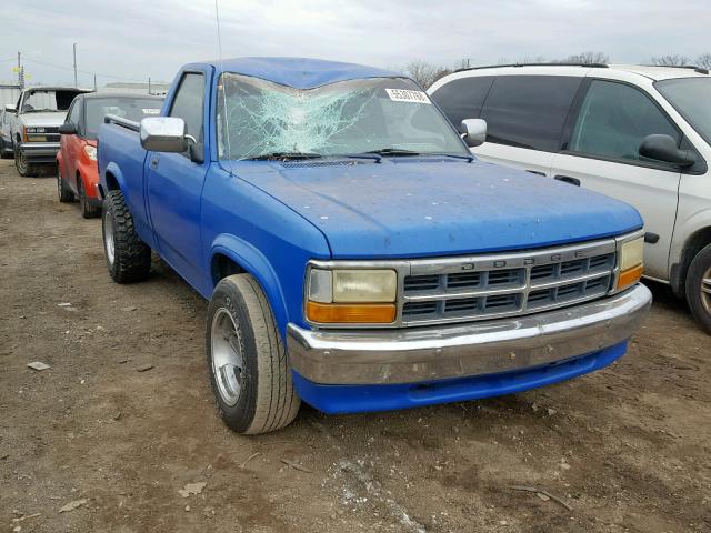 1B7FL26Y1NS580400 - 1992 DODGE DAKOTA BLUE photo 1