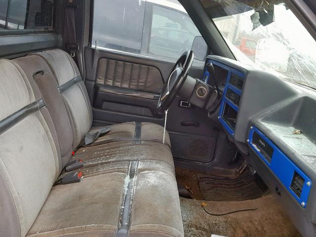 1B7FL26Y1NS580400 - 1992 DODGE DAKOTA BLUE photo 5