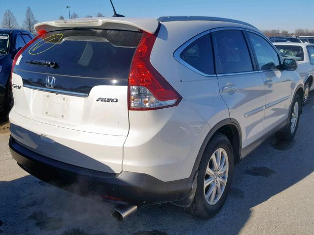 5J6RM4H77CL030033 - 2012 HONDA CR-V EXL WHITE photo 4