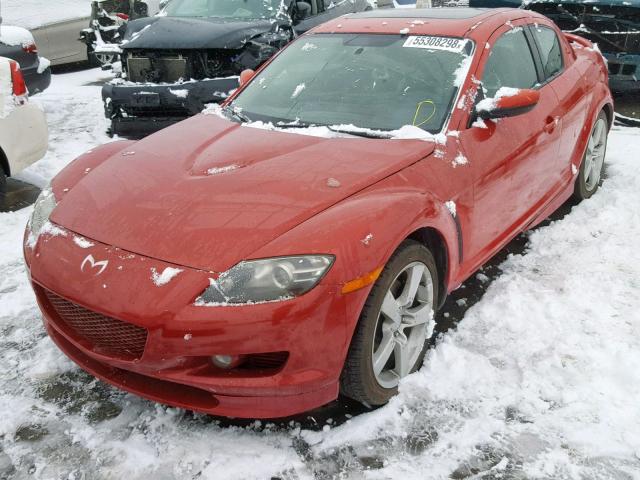 JM1FE173040134188 - 2004 MAZDA RX8 RED photo 2