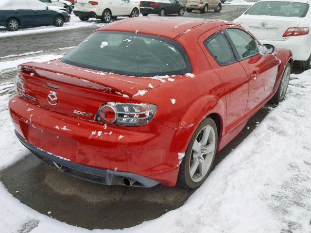 JM1FE173040134188 - 2004 MAZDA RX8 RED photo 4