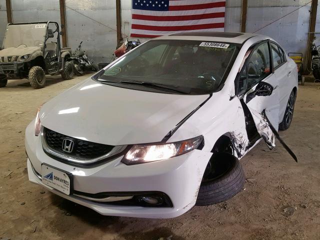 19XFB2F92DE059487 - 2013 HONDA CIVIC EXL WHITE photo 2