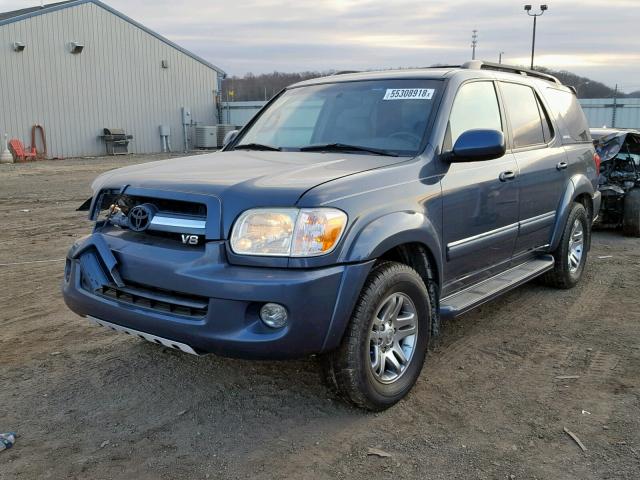 5TDBT48A86S272256 - 2006 TOYOTA SEQUOIA LI BLUE photo 2