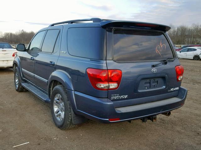 5TDBT48A86S272256 - 2006 TOYOTA SEQUOIA LI BLUE photo 3