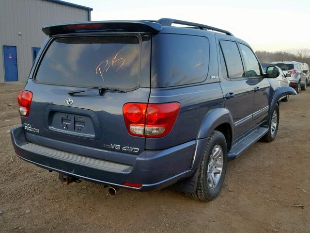 5TDBT48A86S272256 - 2006 TOYOTA SEQUOIA LI BLUE photo 4