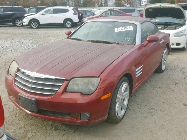 1C3AN69L24X003876 - 2004 CHRYSLER CROSSFIRE RED photo 2