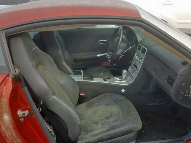 1C3AN69L24X003876 - 2004 CHRYSLER CROSSFIRE RED photo 5