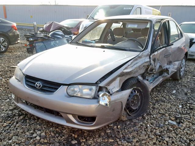 1NXBR12E61Z417626 - 2001 TOYOTA COROLLA CE TAN photo 2