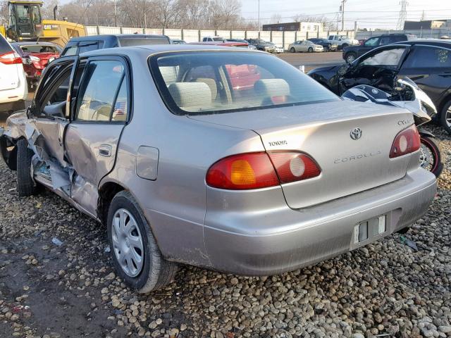 1NXBR12E61Z417626 - 2001 TOYOTA COROLLA CE TAN photo 3