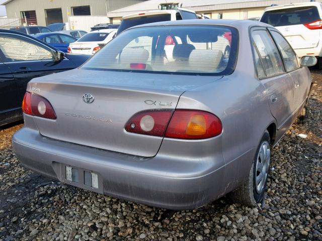 1NXBR12E61Z417626 - 2001 TOYOTA COROLLA CE TAN photo 4