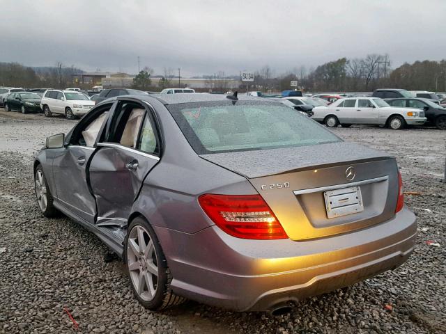 WDDGF4HB5EG249117 - 2014 MERCEDES-BENZ C 250 BLUE photo 3