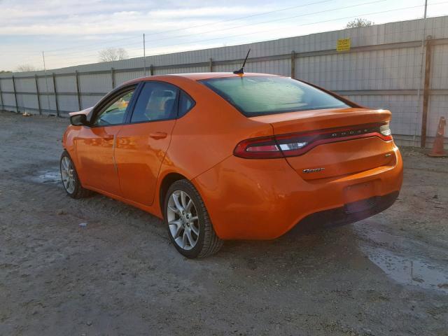 1C3CDFBA2DD325567 - 2013 DODGE DART SXT ORANGE photo 3