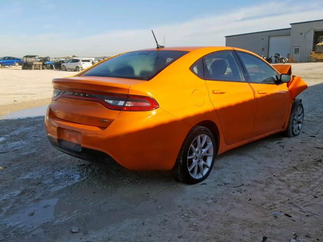 1C3CDFBA2DD325567 - 2013 DODGE DART SXT ORANGE photo 4