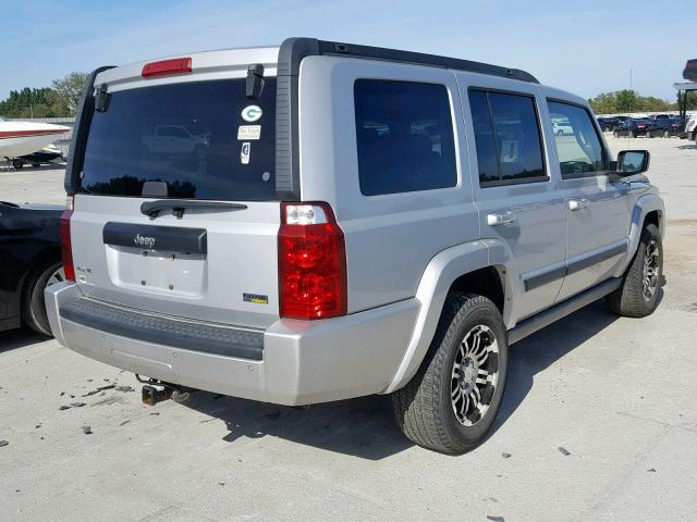 1J8HG48P47C671227 - 2007 JEEP COMMANDER SILVER photo 4