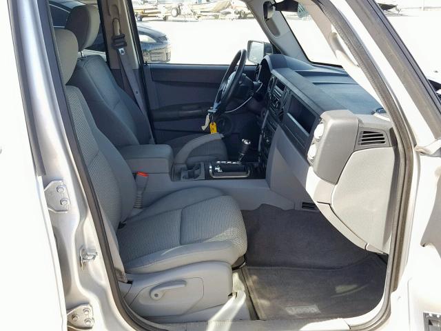 1J8HG48P47C671227 - 2007 JEEP COMMANDER SILVER photo 5