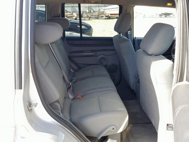 1J8HG48P47C671227 - 2007 JEEP COMMANDER SILVER photo 6
