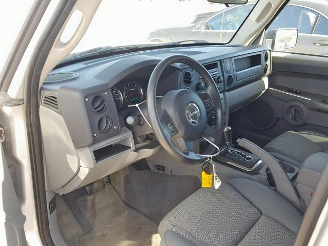 1J8HG48P47C671227 - 2007 JEEP COMMANDER SILVER photo 9