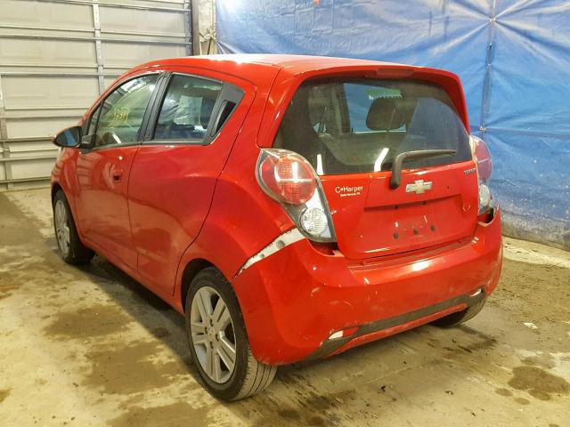 KL8CB6S98EC497609 - 2014 CHEVROLET SPARK LS RED photo 3