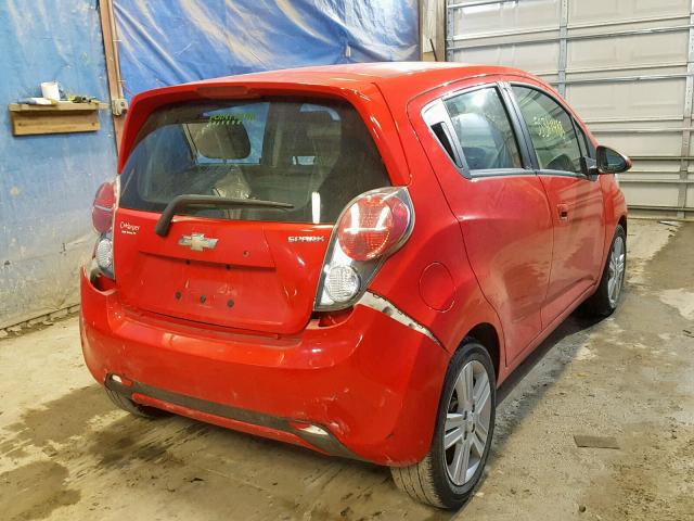 KL8CB6S98EC497609 - 2014 CHEVROLET SPARK LS RED photo 4