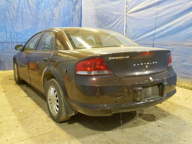 1C3EL46X13N527677 - 2003 CHRYSLER SEBRING LX PURPLE photo 3