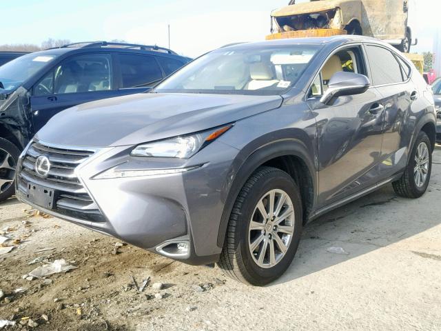 JTJYARBZ0G2050134 - 2016 LEXUS NX 200T GRAY photo 2