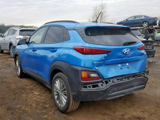 KM8K62AA8JU096556 - 2018 HYUNDAI KONA SEL BLUE photo 3