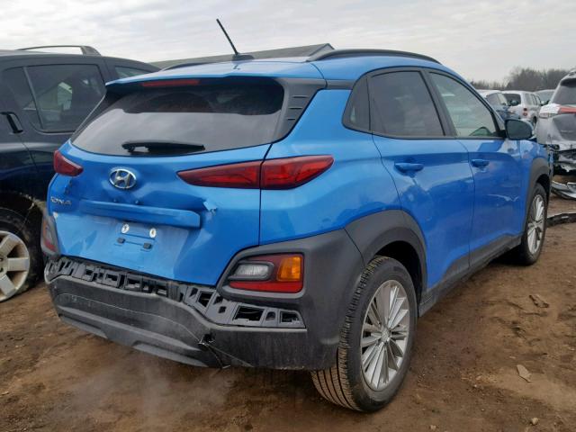 KM8K62AA8JU096556 - 2018 HYUNDAI KONA SEL BLUE photo 4