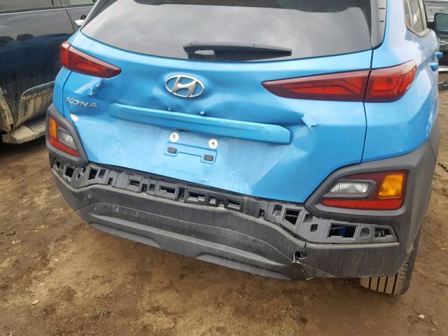 KM8K62AA8JU096556 - 2018 HYUNDAI KONA SEL BLUE photo 9