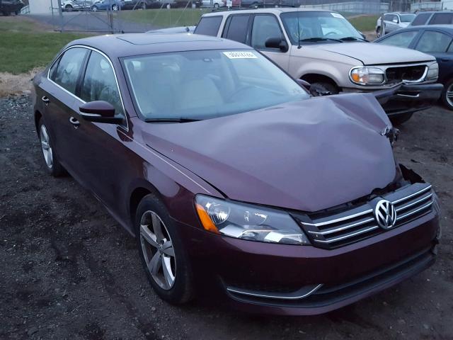 1VWBP7A30DC047570 - 2013 VOLKSWAGEN PASSAT SE MAROON photo 1