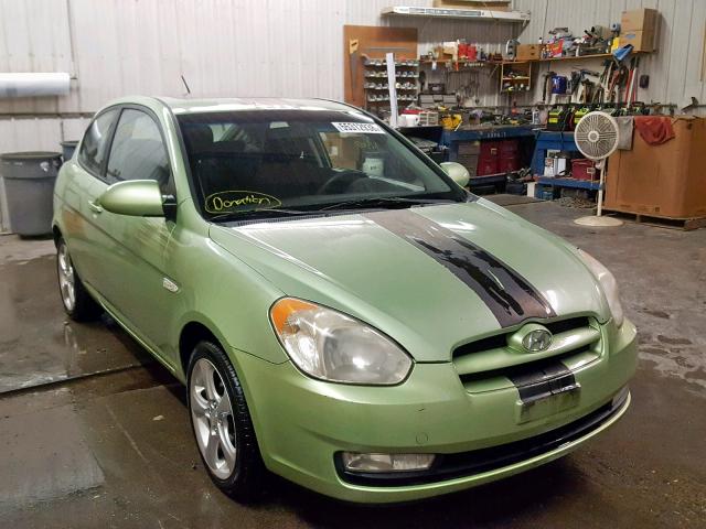 KMHCN36C77U023517 - 2007 HYUNDAI ACCENT SE GREEN photo 1