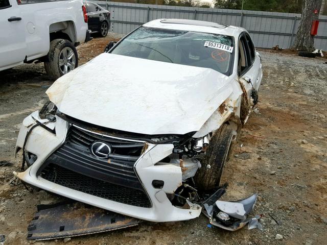 JTHBF1D23F5067856 - 2015 LEXUS IS 250 WHITE photo 2