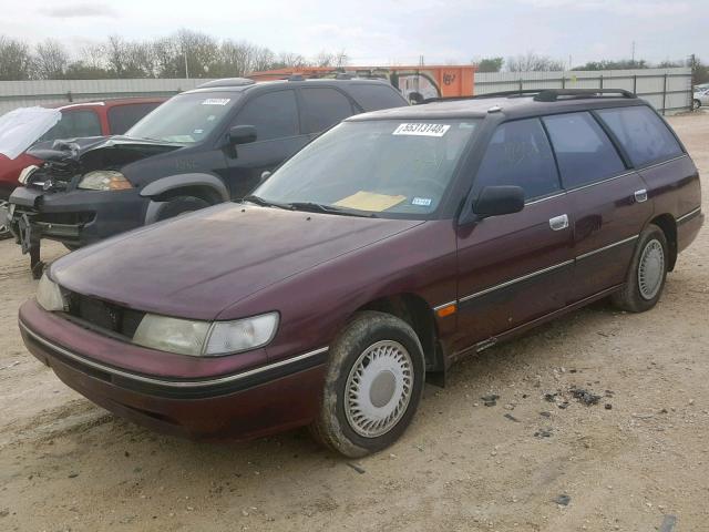 4S3BJ6335R9949289 - 1994 SUBARU LEGACY L MAROON photo 2