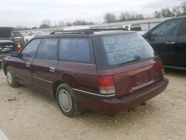 4S3BJ6335R9949289 - 1994 SUBARU LEGACY L MAROON photo 3