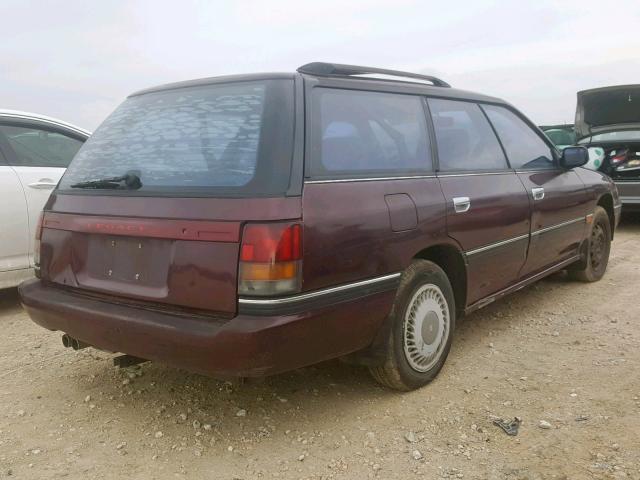 4S3BJ6335R9949289 - 1994 SUBARU LEGACY L MAROON photo 4