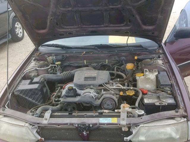 4S3BJ6335R9949289 - 1994 SUBARU LEGACY L MAROON photo 7