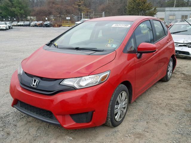 JHMGK5H58GS008155 - 2016 HONDA FIT LX RED photo 2