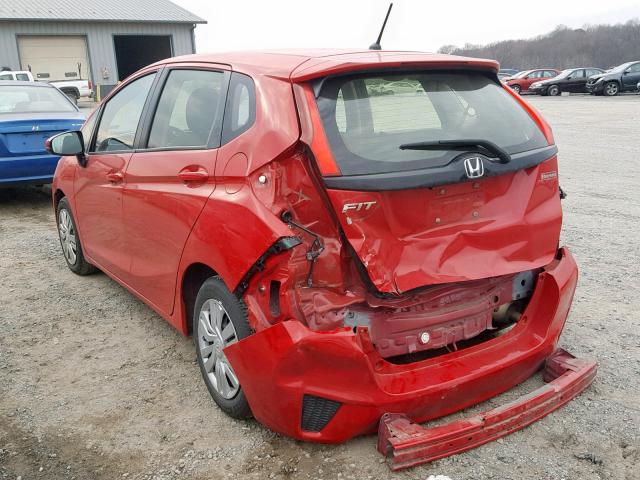 JHMGK5H58GS008155 - 2016 HONDA FIT LX RED photo 3