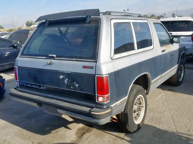 1GNCS18Z7M8170211 - 1991 CHEVROLET BLAZER S10 TWO TONE photo 4