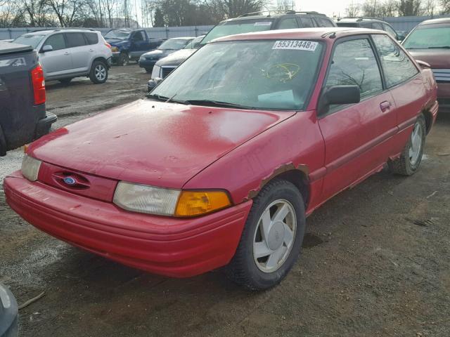 1FASP11J4TW173285 - 1996 FORD ESCORT LX RED photo 2