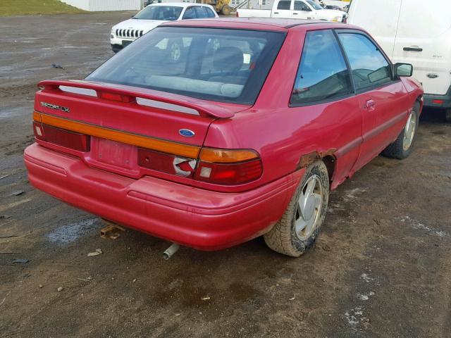 1FASP11J4TW173285 - 1996 FORD ESCORT LX RED photo 4