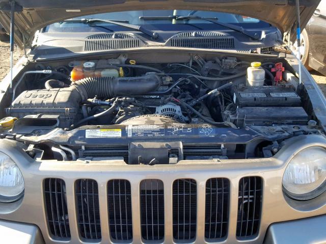 1J8GL58K94W139385 - 2004 JEEP LIBERTY LI TAN photo 7