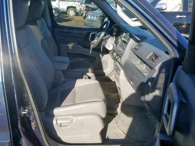 5FPYK1F52AB013929 - 2010 HONDA RIDGELINE BLUE photo 5