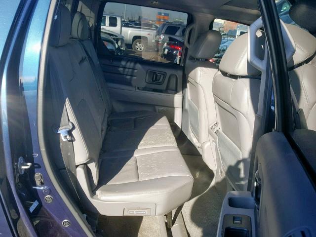 5FPYK1F52AB013929 - 2010 HONDA RIDGELINE BLUE photo 6