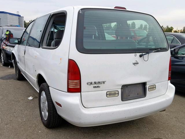 4N2ZN1112WD814977 - 1998 NISSAN QUEST XE WHITE photo 3